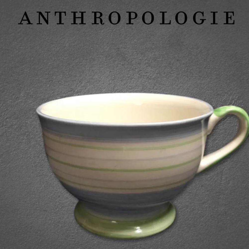 Anthropologie Striped Mug